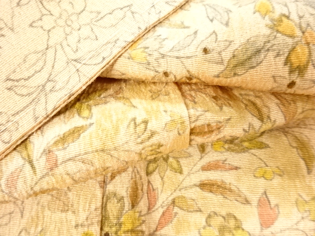  石畳に唐花模様一つ紋単衣訪問着